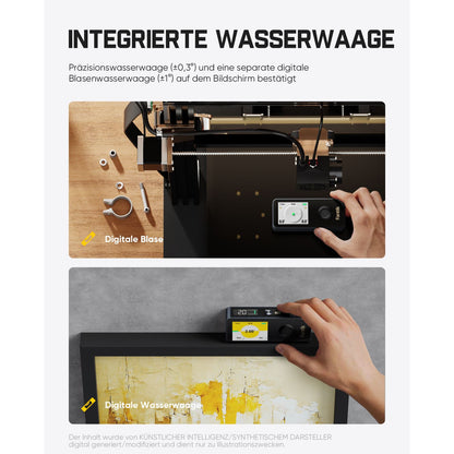 Fanttik A11 Ultra 3-in-1 Laser-Entfernungsmesser mit IPS-Touchscreen und seitlichem LCD, Messbereich bis 60 m, ausgestattet mit Radrolle sowie 3-Achsen-Digitalwasserwaage, wiederaufladbar, ideal für Heimwerker- und Innenprojekte