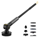 Fanttik Flip G9 Pro Elektrische Reinigungsbürste, VoltiPulse Motor, Dual-Speed, 6 Bürstenköpfe, Flexibler Winkel & Ausziehbarer Griff, IPX7 Wasserdicht, Typ-C Ladung für Boden, Fliesen, Fugen -Schwarz