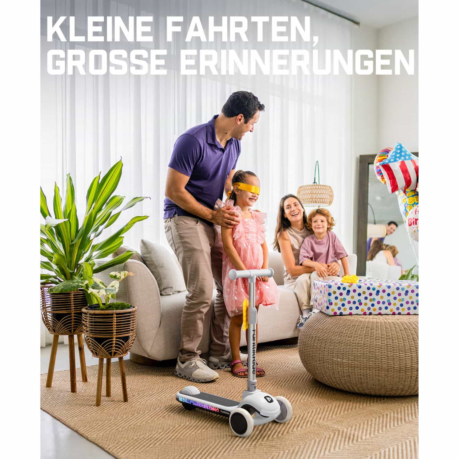 FanttikRide K9 Pro Elektroroller für Kinder 3-6 Jahren, Höhenverstellbar für Fahrer von 1,0-1,4 m, 40 kg, bis 40 Min Fahrzeit, 6 km Reichweite, KI & 2 Maximalgeschwindigkeiten 6/10 km/h