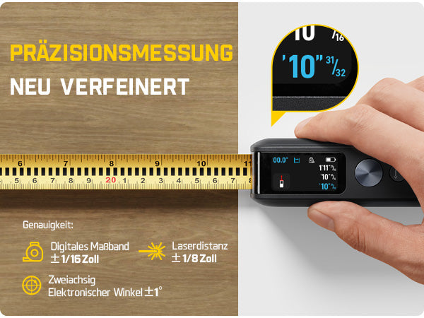 Der A10 Pro bietet 30 integrierte Steckplätze für den schnellen Zugriff auf vergangene Messungen. Ein versteckter Typ-C-Anschluss und ein Akku mit über 5.000 Ladevorgängen pro Ladung sorgen für ausreichend Energie für lange Tage. Eine Ladung, nahtlose Leistung – kein Wechseln, keine Ablenkung