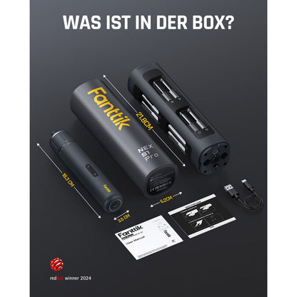Fanttik S1 Pro 3.7V Magnetische Electric Screwdriver, Leistungsstarkes-Schraubendreher-Set mit 16 Bits, Einstellbare 3 Drehmomente bis zu 6 Nm, 2000-mAh-Akku, Geeignet für die Möbel/Computerreparatur