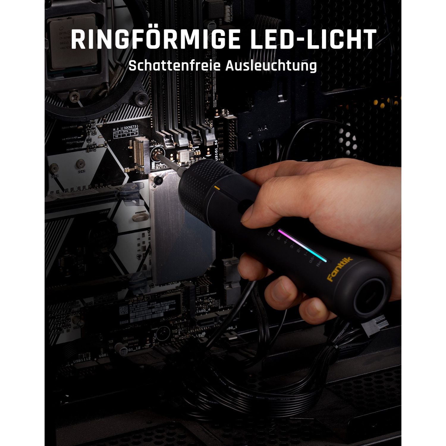 Fanttik S2 Pro 3,7V Elektroschrauber, Akku-Schrauberset, 7 Drehmoment (0,5 bis 6 Nm), 20 magnetische Bits, 1/4-Zoll-Sechskant-Aufnahme mit 90°-Adapter, geeignet für Möbel und Haushaltsreparaturen