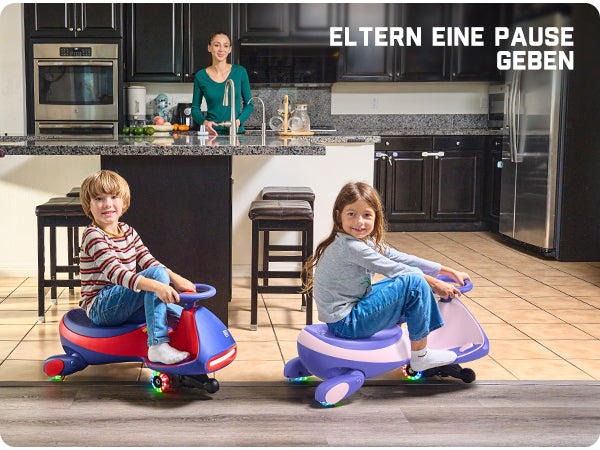 FanttikRide 12V N7 Pro Kinder Elektroauto, Elektrisches Rutschauto mit Pedal, Typ C aufladbar Batterie Kinder Auto, 2 Geschwindigkeit Kippschutz Leuchtende Räder, Bluetooth, für Kind ab 3 Jahren, Rosa