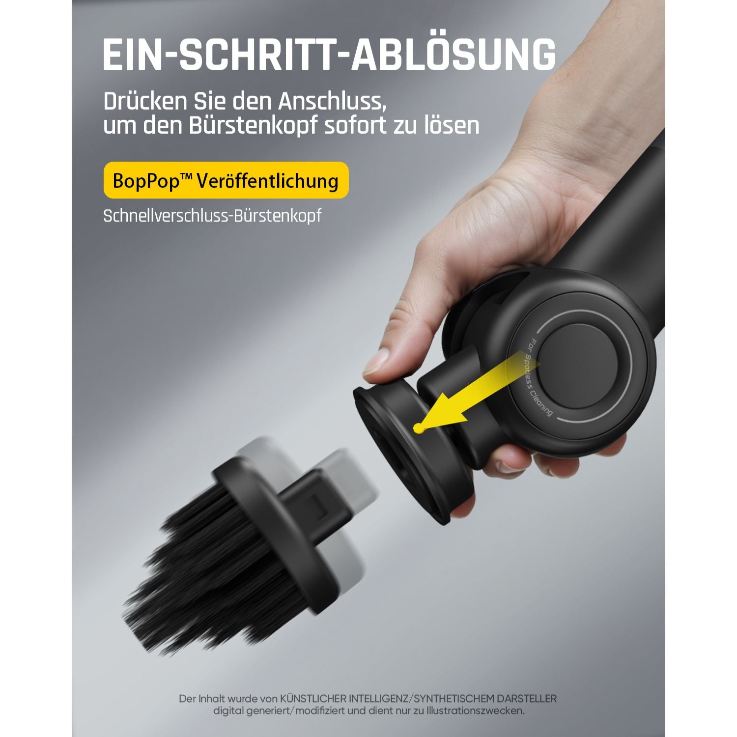 Fanttik Flip G9 Pro Elektrische Reinigungsbürste, VoltiPulse Motor, Dual-Speed, 6 Bürstenköpfe, Flexibler Winkel & Ausziehbarer Griff, IPX7 Wasserdicht, Typ-C Ladung für Boden, Fliesen, Fugen -Schwarz