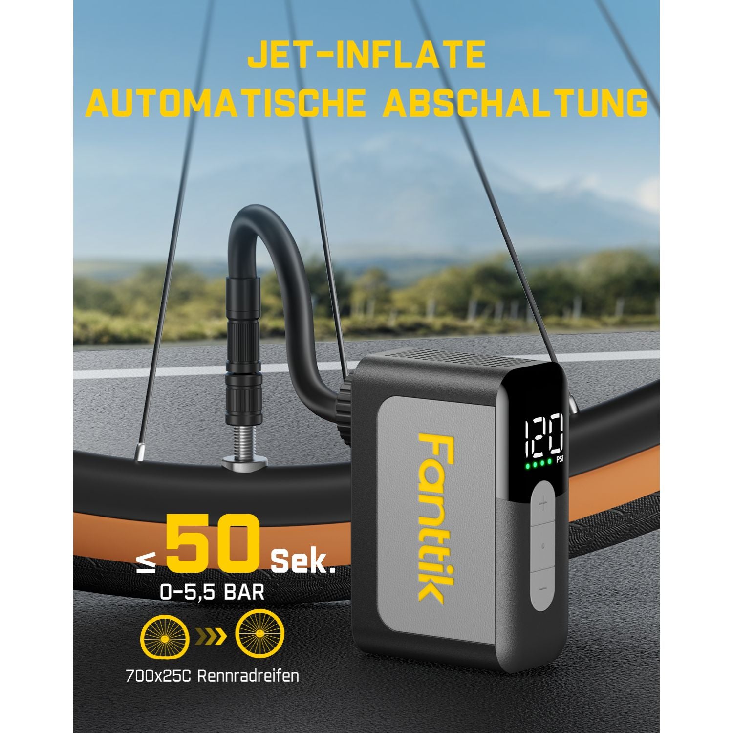 Fanttik X10 Ace Mini Fahrradpumpe
