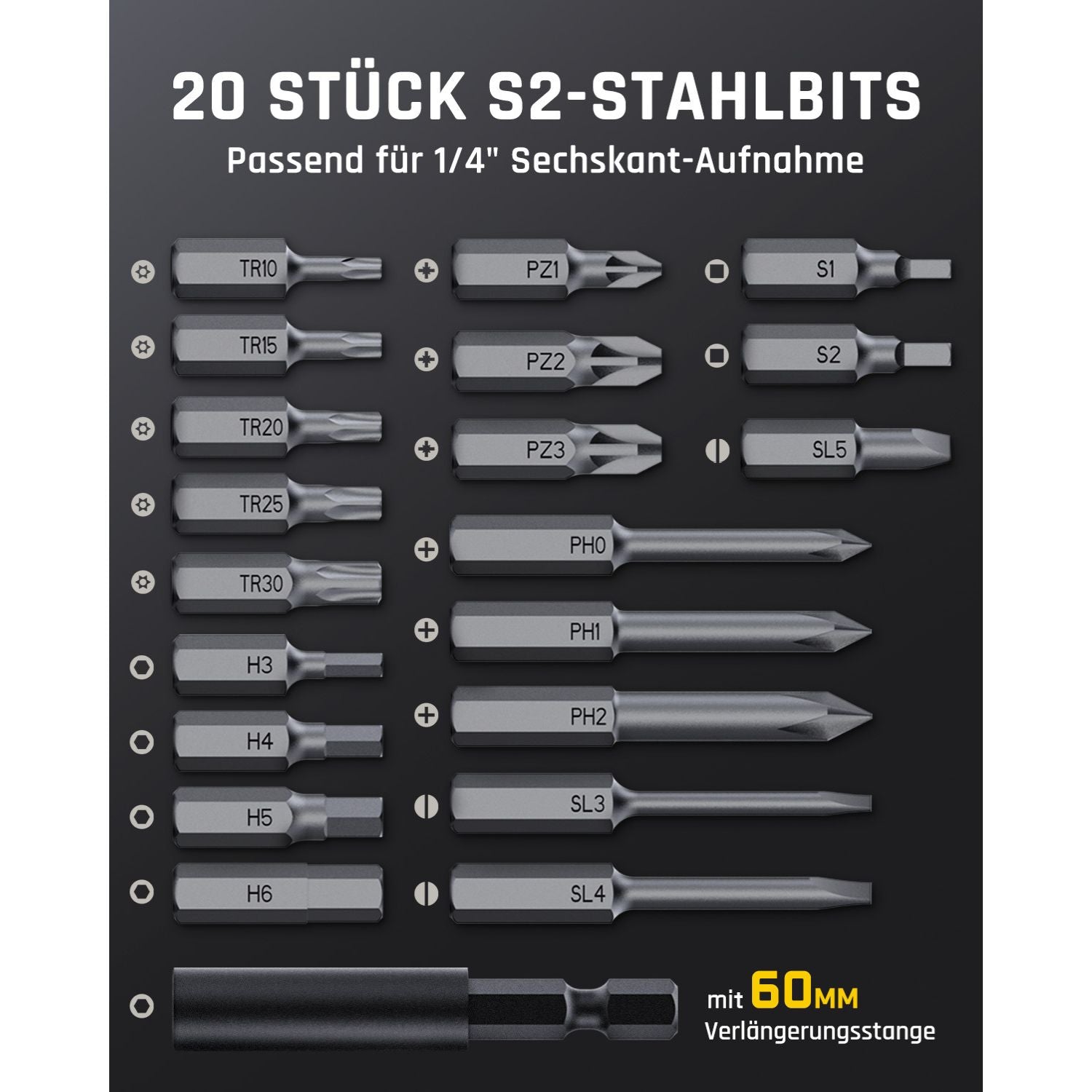 Fanttik S2 Pro 3,7V Elektroschrauber, Akku-Schrauberset, 7 Drehmoment (0,5 bis 6 Nm), 20 magnetische Bits, 1/4-Zoll-Sechskant-Aufnahme mit 90°-Adapter, geeignet für Möbel und Haushaltsreparaturen