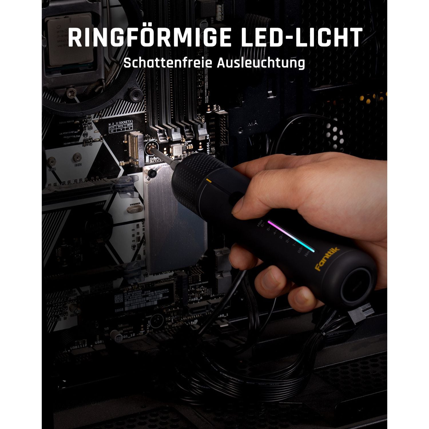 Fanttik S2 Pro Max Elektroschrauber Akkuschrauber Set, 7 Drehmomenteinstellungen, 0,5 bis 6 Nm, 16 magnetische Bits, 1/4 Zoll Sechskantschaft, mit 90°-Winkeladapter, für Möbel, Haushaltsreparaturen