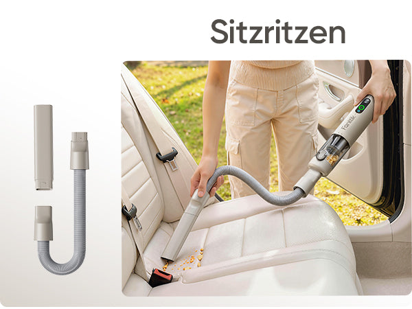 Fanttik Slim V10 Ultra kabelloser Autostaubsauger, 4-in-1 Mini Handstaubsauger mit 19 kPa Saugkraft, frei kombinierbarem Zubehör, 2 Saugmodi für Auto, kleine Arbeiten, Tastatur und Büro