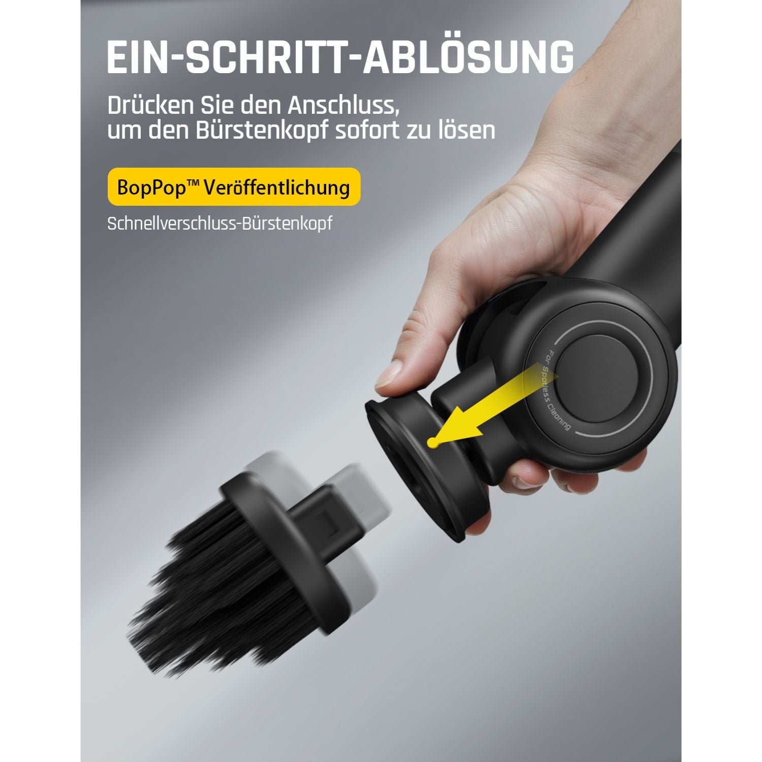 Fanttik Flip G9 Pro Elektrische Reinigungsbürste, VoltiPulse Motor, Dual-Speed, 6 Bürstenköpfe, Flexibler Winkel & Ausziehbarer Griff, IPX7 Wasserdicht, Typ-C Ladung für Boden, Fliesen, Fugen -Schwarz