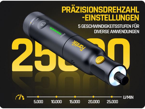 Fanttik F2 PRO Akku Multifunktionswerkzeug, starker Magnetmotor, Revostor-Hub, Rotationswerkzeug Set mit 5 Gang (25000 U/min), zum Schleifen, Polieren, 3D-Druck, Bohren, Schnitzen, Schneiden