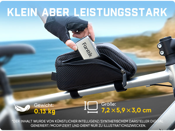 Fanttik X10 Ace Tiny Mini-Elektrofahrradpumpe, 120 PSI Kompaktluftpumpe mit Presta- und Schrader-Ventil, Schnellaufblasbare Elektrofahrradpumpe Tragbar für Rennräder