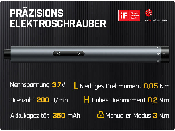 Fanttik E1 Max Mini Elektro Schraubendreher Set, 50 in 1 Magnetische Präzisions-Schraubendreher Kit, 2 Gänge Drehmoment, 5/32 Zoll Sechskant, Geeignet für Reparatur für iPhone,Laptop, Brillen, Uhren
