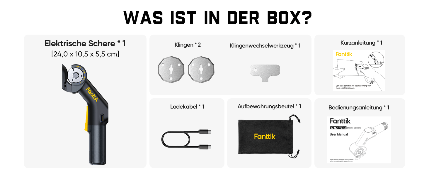 Fanttik C10 Pro BowGuide Elektrischer Kartonschneider, Kalbellose Schere mit LED Anzeige, 2-Geschwindigkeiten, Wiederaufladbarer Rotationsschneider mit Klingen für Stoff, Teppich, Leder, Karton