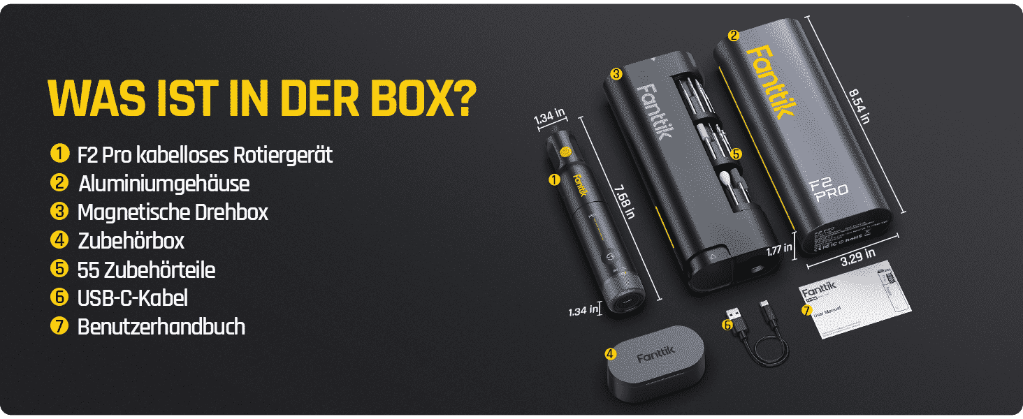 Fanttik F2 PRO Akku Multifunktionswerkzeug, starker Magnetmotor, Revostor-Hub, Rotationswerkzeug Set mit 5 Gang (25000 U/min), zum Schleifen, Polieren, 3D-Druck, Bohren, Schnitzen, Schneiden