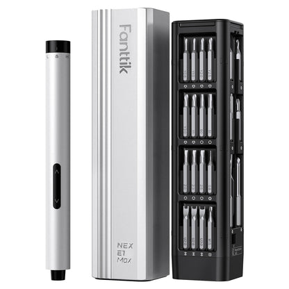 Fanttik E1 Max Mini Elektro Schraubendreher Set, 50 in 1 Magnetische Präzisions-Schraubendreher Kit, 2 Gänge Drehmoment, 5/32 Zoll Sechskant, Geeignet für Reparatur für iPhone,Laptop, Brillen, Uhren