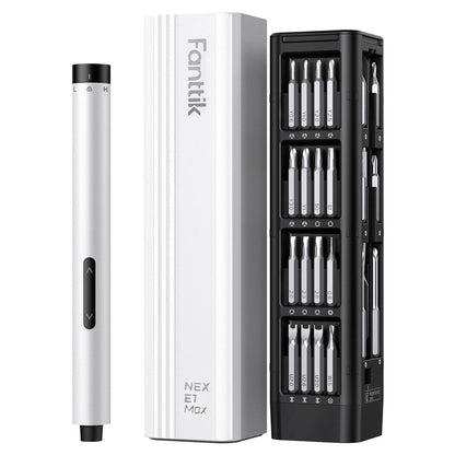 Fanttik E1 Max Mini Elektro Schraubendreher Set, 50 in 1 Magnetische Präzisions-Schraubendreher Kit, 2 Gänge Drehmoment, 5/32 Zoll Sechskant, Geeignet für Reparatur für iPhone,Laptop, Brillen, Uhren