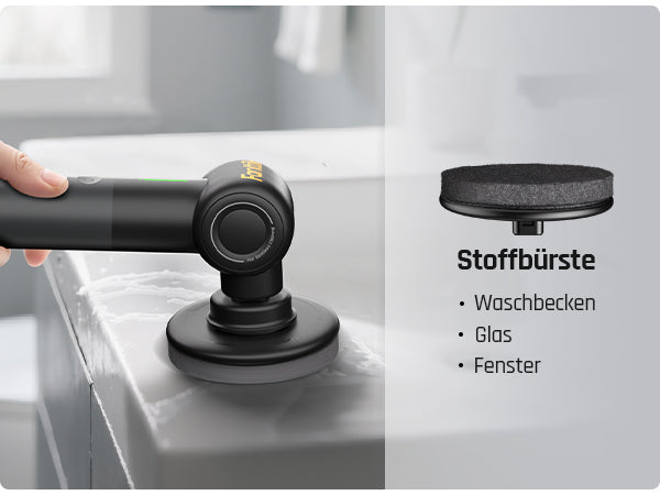 Fanttik Flip G9 Pro Elektrische Reinigungsbürste, VoltiPulse Motor, Dual-Speed, 6 Bürstenköpfe, Flexibler Winkel & Ausziehbarer Griff, IPX7 Wasserdicht, Typ-C Ladung für Boden, Fliesen, Fugen -Schwarz