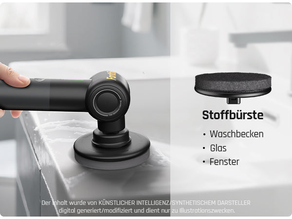 Fanttik Flip G9 Pro Elektrische Reinigungsbürste, VoltiPulse Motor, Dual-Speed, 6 Bürstenköpfe, Flexibler Winkel & Ausziehbarer Griff, IPX7 Wasserdicht, Typ-C Ladung für Boden, Fliesen, Fugen -Schwarz