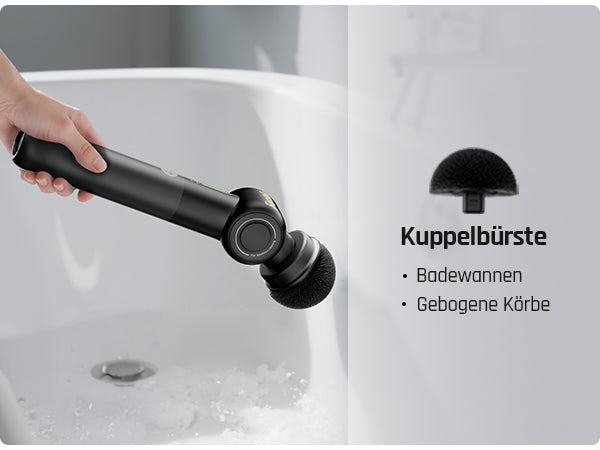 Fanttik Flip G9 Pro Elektrische Reinigungsbürste, VoltiPulse Motor, Dual-Speed, 6 Bürstenköpfe, Flexibler Winkel & Ausziehbarer Griff, IPX7 Wasserdicht, Typ-C Ladung für Boden, Fliesen, Fugen -Schwarz