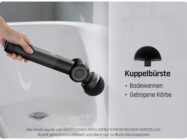 Fanttik Flip G9 Pro Elektrische Reinigungsbürste, VoltiPulse Motor, Dual-Speed, 6 Bürstenköpfe, Flexibler Winkel & Ausziehbarer Griff, IPX7 Wasserdicht, Typ-C Ladung für Boden, Fliesen, Fugen -Schwarz