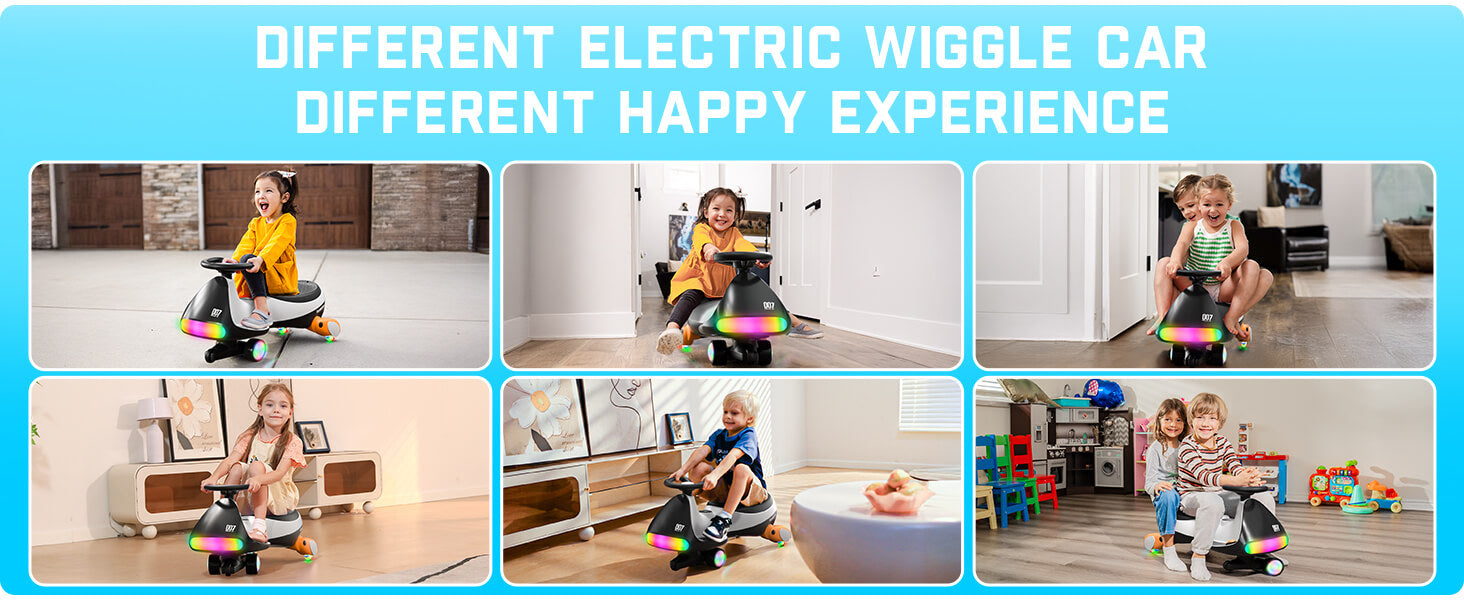 FanttikRide N7 Ultra Elektrisches Kinderauto mit Pedal, Kinder Auto, MagicMute Motor, 2 Geschwindigkeiten, 9 Farbmodi, Digitalanzeige, Bluetooth, für Kinder ab 3 Jahren, 68KG, Pinguin Schwarz