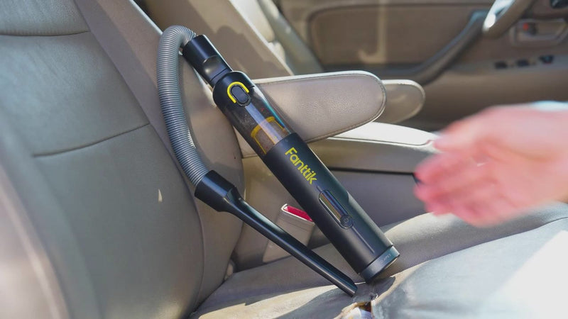 Fanttik Slim V10 Apex Kabelloser 4-in-1 Auto & Mini-Handstaubsauger mit 19000 Pa Saugkraft, Smarter Digitalanzeige und 2 Saugmodi für Auto, Büro & Tastaturen